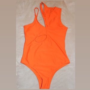 Orange 1 piece swimsuit